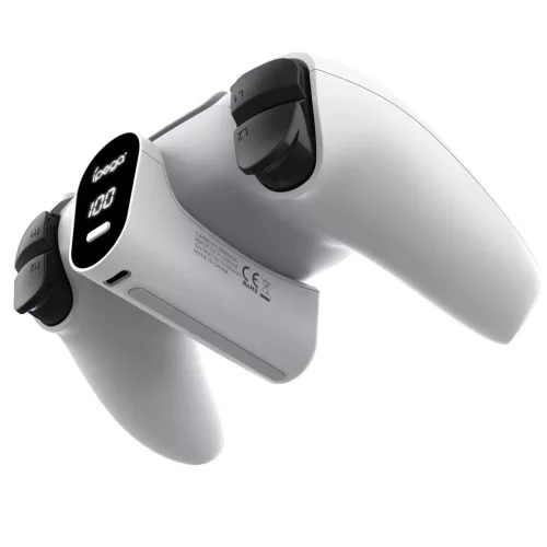 iPega P5042 Hordozható Újratölthető Akkumulátor PS5 Controller készülékhez fehér (Sérült Csomagolás)