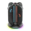 iPega SW2052 töltőállomás RGB világítással JoyCon kontrollerekhez, Nintendo Switch 2 készülékhez, fekete (hibás csomagolás)