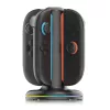iPega SW2052 töltőállomás RGB világítással JoyCon kontrollerekhez, Nintendo Switch 2 készülékhez, fekete (hibás csomagolás)