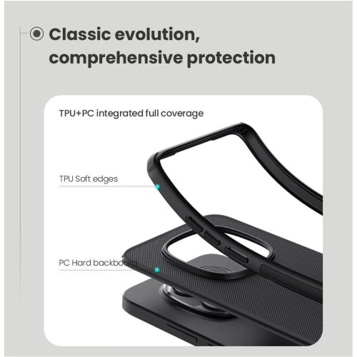 Nillkin Super Frosted PRO mágneses háttértok Xiaomi Redmi Note 15 Pro 5G készülékhez fekete