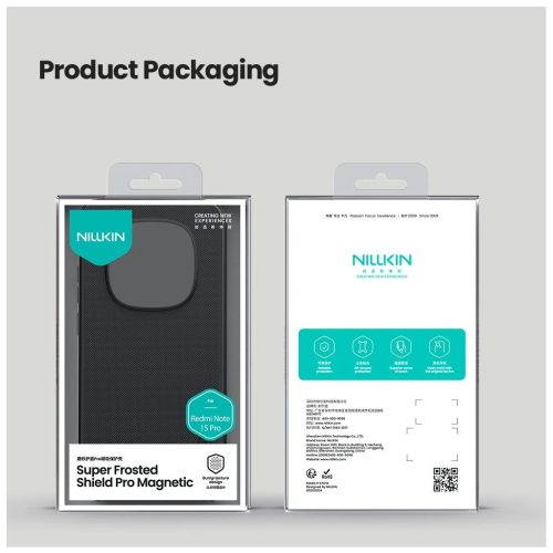 Nillkin Super Frosted PRO mágneses háttértok Xiaomi Redmi Note 15 Pro 5G készülékhez fekete