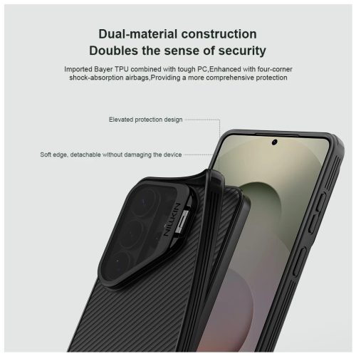 Nillkin CamShield Prop Magnetic (Transparent Lens) tok Samsung Galaxy S26 Ultra készülékhez átlátszó fekete