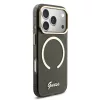 Guess IML Glitter Script Strap MagSafe tok iPhone 17 Pro készülékhez fekete