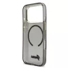 Guess IML Glitter Script Strap MagSafe tok iPhone 17 Pro készülékhez fekete