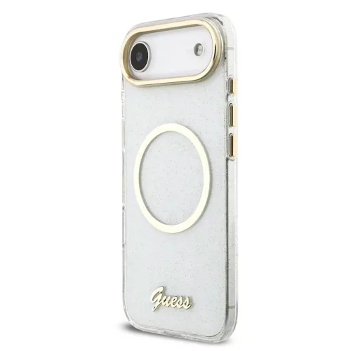 Guess IML Glitter Script Strap MagSafe tok iPhone Air készülékhez átlátszó
