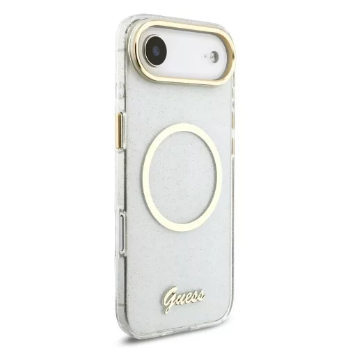 Guess IML Glitter Script Strap MagSafe tok iPhone Air készülékhez átlátszó