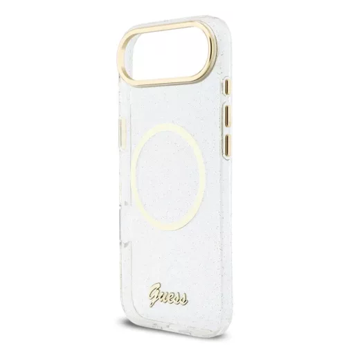 Guess IML Glitter Script Strap MagSafe tok iPhone Air készülékhez átlátszó