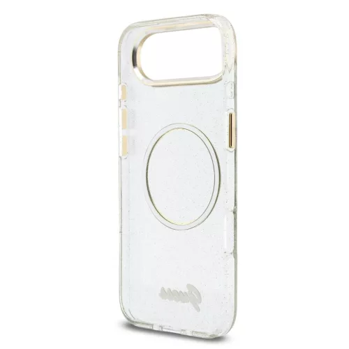 Guess IML Glitter Script Strap MagSafe tok iPhone Air készülékhez átlátszó