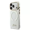 Guess IML Glitter Script Strap MagSafe tok iPhone 17 Pro készülékhez átlátszó