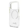 Guess IML Glitter Script Strap MagSafe tok iPhone 17 Pro készülékhez átlátszó