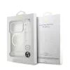 Guess IML Glitter Script Strap MagSafe tok iPhone 17 Pro készülékhez átlátszó