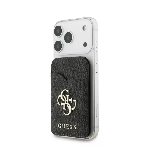 Guess PU 4G Mirror MagSafe Cardslot Tartó fekete