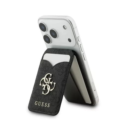 Guess PU 4G Mirror MagSafe Cardslot Tartó fekete