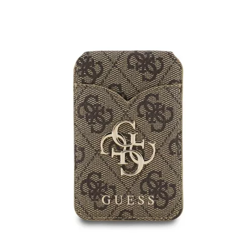 Guess PU 4G Mirror MagSafe Cardslot állvány barna
