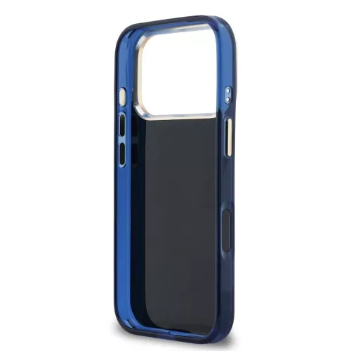 Guess IML 4G Script Metal Logo tok iPhone 17 Pro készülékhez kék