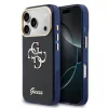 Guess IML 4G Script fém logós tok iPhone 17 Pro Max készülékhez kék