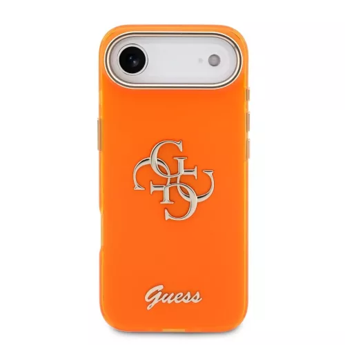Guess IML 4G Script Metal Logo tok iPhone Air készülékhez narancssárga