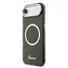 Guess IML Glitter Script Strap MagSafe tok iPhone Air készülékhez, fekete