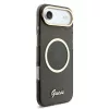 Guess IML Glitter Script Strap MagSafe tok iPhone Air készülékhez, fekete