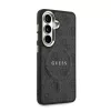 Guess PU-bőr 4G aranykeretes mágneses tok Samsung Galaxy S26 készülékhez fekete