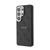 Guess PU bőr 4G mágneses tok arany kerettel Samsung Galaxy S26 Ultra készülékhez fekete