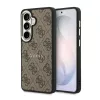 Guess 4G Gold Frame mágneses műbőr tok Samsung Galaxy S26 készülékhez barna