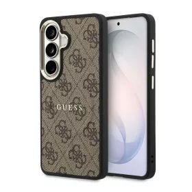   Guess 4G Gold Frame mágneses műbőr tok Samsung Galaxy S26 készülékhez barna