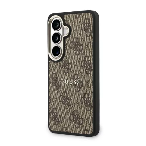 Guess 4G Gold Frame mágneses műbőr tok Samsung Galaxy S26 készülékhez barna