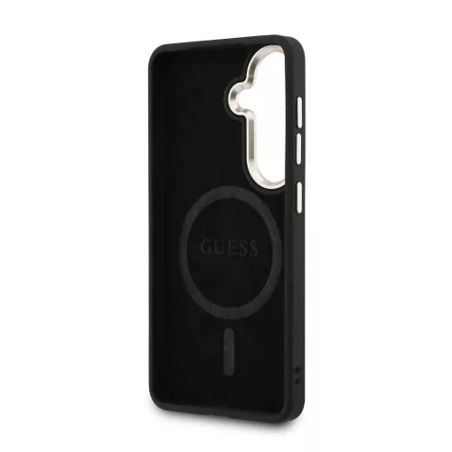 Guess 4G Gold Frame mágneses műbőr tok Samsung Galaxy S26 készülékhez barna