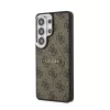 Guess PU bőr 4G Gold Frame mágneses tok Samsung Galaxy S26 Ultra készülékhez barna