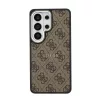 Guess PU bőr 4G Gold Frame mágneses tok Samsung Galaxy S26 Ultra készülékhez barna