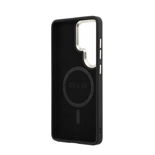 Guess PU bőr 4G Gold Frame mágneses tok Samsung Galaxy S26 Ultra készülékhez barna