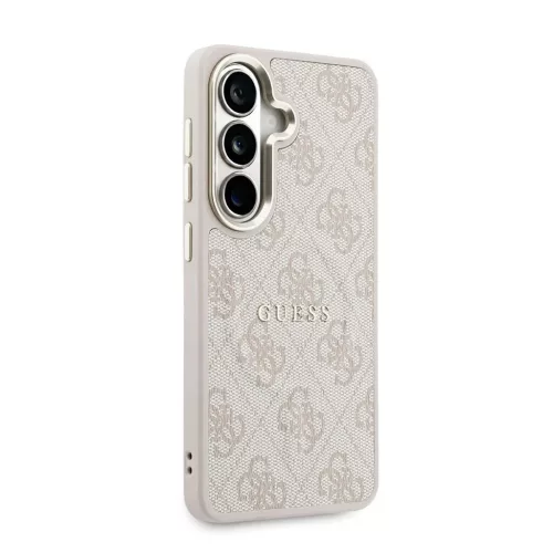 Guess PU bőr 4G aranykeretes mágneses tok Samsung Galaxy S26 készülékhez, rózsaszín