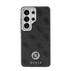 Guess PU bőr 4G strassz logós arany keretes mágneses tok Samsung Galaxy S26 Ultra készülékhez fekete