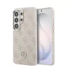 Guess PU-bőr 4G Strass Logo arany keretes mágneses tok Samsung Galaxy S26 Ultra készülékhez rózsaszín