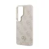 Guess PU-bőr 4G Strass Logo arany keretes mágneses tok Samsung Galaxy S26 Ultra készülékhez rózsaszín