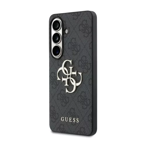 Guess PU 4G Metal Logo tok Samsung Galaxy S25 készülékhez, szürke