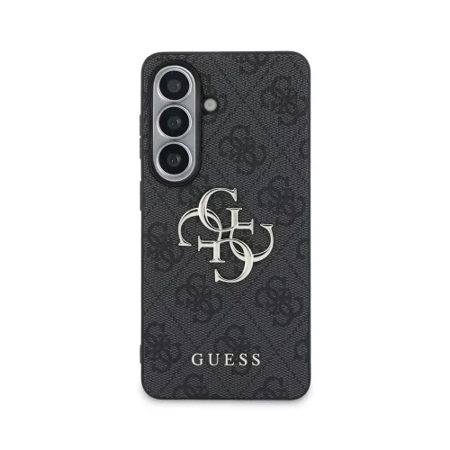 Guess PU 4G Metal Logo tok Samsung Galaxy S25 készülékhez, szürke