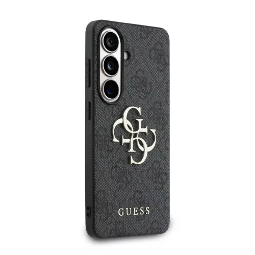 Guess PU 4G Metal Logo tok Samsung Galaxy S25 készülékhez, szürke