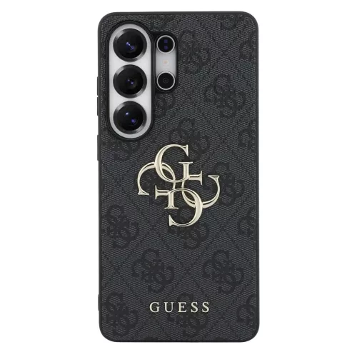 Guess PU 4G Metal Logo tok Samsung Galaxy S25 Ultra készülékhez szürke