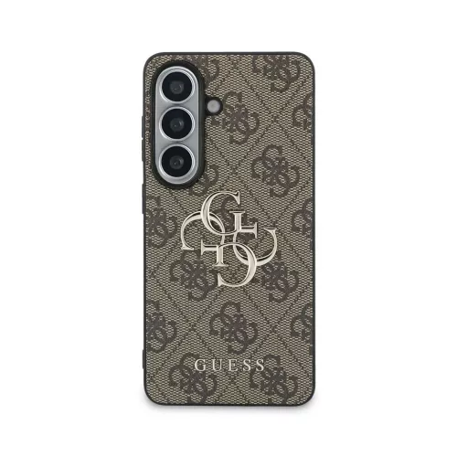 Guess PU 4G fém logós tok Samsung Galaxy S26+ készülékhez barna