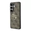 Guess PU 4G fém logós tok Samsung Galaxy S26 Ultra készülékhez barna