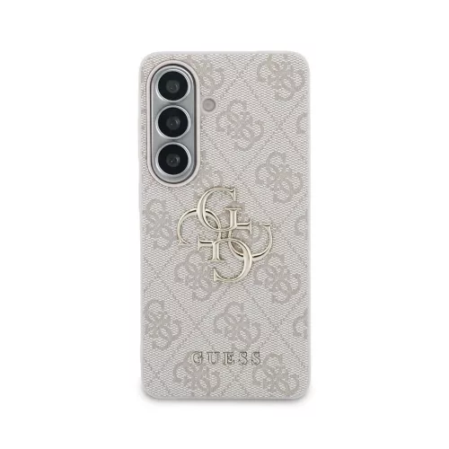 Guess PU 4G Metal Logo tok Samsung Galaxy S26 készülékhez rózsaszín