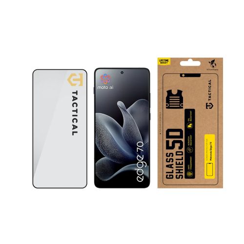 Tactical Glass Shield 5D üvegfólia Motorola Edge 70 készülékhez fekete