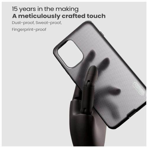 Nillkin Super Frosted PRO hátlapi tok OnePlus 15R készülékhez áttetsző fekete
