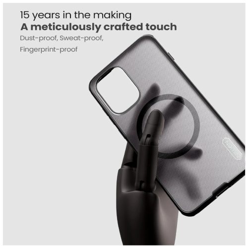 Nillkin Super Frosted PRO mágneses hátlaptok OnePlus 15R készülékhez átlátszó fekete