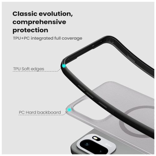 Nillkin Super Frosted PRO mágneses hátlaptok OnePlus 15R készülékhez átlátszó fekete