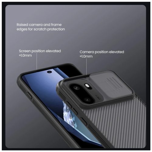 Nillkin CamShield PRO kemény tok OnePlus 15R készülékhez átlátszó fekete