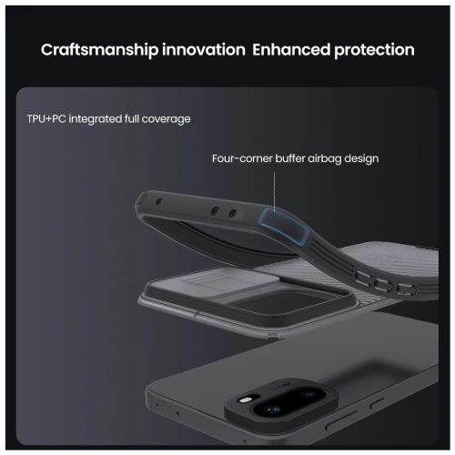 Nillkin CamShield PRO kemény tok OnePlus 15R készülékhez átlátszó fekete