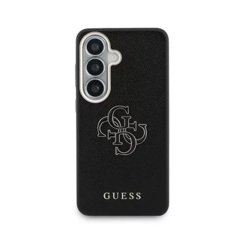 Guess PU 4G Resin Metal Logo tok Samsung Galaxy S26+ készülékhez fekete